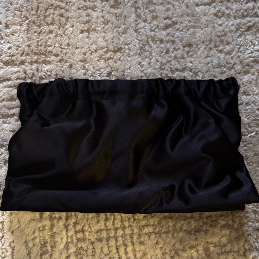 Elegant Black Satin Clutch